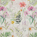 Dekostoff Laura - Blumen bunt/weiß