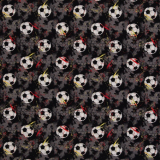 Baumwolle - Fußball - grau/schwarz - Swafing