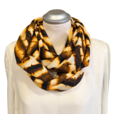 Viskose Loopschal animal print braun – leichter Sommerschal für Damen