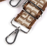 Taschengurt mit Karabinern, Breite 3,8 cm -  beige mit silbernen Karabiner
