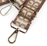 Taschengurt mit Karabinern, Breite 3,8 cm -  beige mit goldenen Karabiner