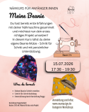 Workshop - meine Beanie - 15.07.2026 (17:30 - 19:30) Workshop - meine Beanie - 15.07.2026 (17:30 - 19:30)