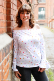 SWAFING • Baumwolljersey Flowerpop by Hip Som Hap, weiß SWAFING • Baumwolljersey Flowerpop by Hip Som Hap, weiß