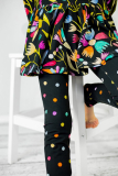 SWAFING • Baumwolljersey Flowerpop by Hip Som Hap, schwarz