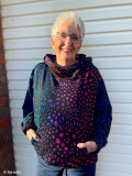 French Terry - Abado - Leo - schwarz/bunt French Terry - Abado - Leo - schwarz/bunt