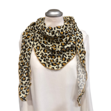 Musselintuch Leo Beige/Schwarz - leichtes Tuch für Damen Musselintuch Leo Beige/Schwarz - leichtes Tuch für Damen