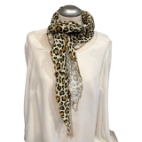 Musselintuch Leo Beige/Schwarz - leichtes Tuch für Damen Musselintuch Leo Beige/Schwarz - leichtes Tuch für Damen