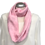 Musselinloop rosa mit Glitzer - weicher Loopschal für Damen Musselinloop rosa mit Glitzer - weicher Loopschal für Damen