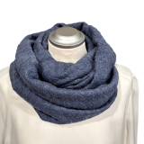 Jacquard Jersey Loopschal mit Zopfstrickmuster in Blau - Loop für Damen