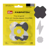 Rub-on Patch REFLECTIVE schwarz/grau – reflektierende Reparaturflicken