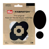 Rub-on Patch MERINO schwarz – Reparaturflicken für Strick und Wolle