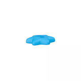 Polyesterknopf Stern hellblau 2-Loch 15 mm
