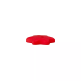 Polyesterknopf Stern rot 2-Loch 15 mm