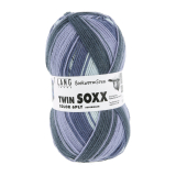 Twin SOXX 6-FACH - blau/eisblau/offwhite - Lang Yarns Sockenwolle