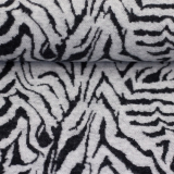 Jacquard Jersey - Tiger schwarz / weiß - Emily von Swafing