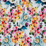 Baumwolljersey Lena  – bunte Blumen auf hellem Grund - von Swafing | Meterware