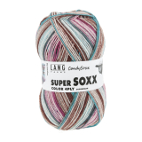 Super Soxx 4-fach Candy Soxx Marshmallow in Blau, Braun, Rosa (Fb. 589), Sockenwolle von Lang Yarns