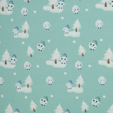 French Terry - FLUFFY by Mrs Mint Design - Fluffy mit Tannenbaum in mint