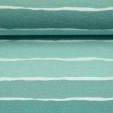 French Terry - FLUFFY by Mrs Mint Design - Streifen in mint
