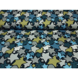 Comic Stars Sweat - Sterne Petrol/Lindengrün/Grau Comic Stars Sweat - Sterne Petrol/Lindengrün/Grau