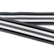 Band 25 mm gestreift grau, schwarz, weiß