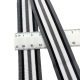 Band 25 mm gestreift grau, schwarz, weiß