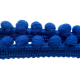 Pomponborte 12mm jeansblau