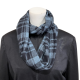 karierter Loopschal aus Jacquard Jersey in smaragd
