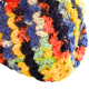 Strickloop - Kurzloop aus Sockenwolle - gelb/blau/orange