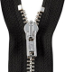 Reißverschluss schwarz - silber 12cm - nicht teilbar