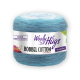 Woolly Hugs BOBBEL cotton 200g  (Fb.23 - petrol/aqua/hellblau/weiß)