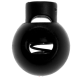 Kordelstopper 1-loch KST 18mm rund schwarz