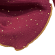 Musselintuch bordeaux mit Goldpunkten
