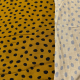 Pauline Viskose - Tupfen, 1cm, Goldgelb