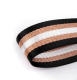Taschengurt mit Karabinern, Breite 3,8 cm -  schwarz/gold mit silbernen Karabiner