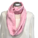 Musselinloop rosa mit Glitzer - weicher Loopschal für Damen