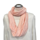 Loopschal aus Feinstrick mit Lochmuster in rosa