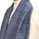 Jacquard Jersey Loopschal mit Zopfstrickmuster in Blau - Loop für Damen
