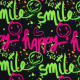 Smile - Sweat angeraut - Grafitti, Herzen und Schrift