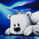 Kissenpanel Eisbär mit Polarlichtern - on the rocks by Thorsten Berger