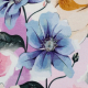Baumwolljersey Lena  – Blumen Rosa Flieder Blau - von Swafing | Meterware