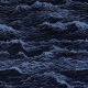 Baumwolljersey Ocean Waves by Thorsten Berger – Wellen auf Dunkelblau - von Swafing | Meterware