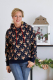 Holly - Sweat angeraut - Rentier, Lichterkette - dunkelblau