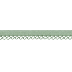 Schrägband mit Häkelkante 12mm mint