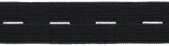 Knopfloch Elastic 18mm schwarz