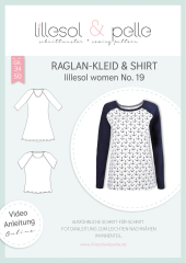Lillesol & Pelle Papierschnittmuster DAMEN No. 19 Raglan-Kleid & Shirt   • Gr. 34 - 50