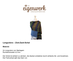 Anleitung in Papierform- Zick-Zack-Schal aus der Longcolors