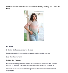 Anleitung in Papierform - Candy Pullover von Laines du Nord