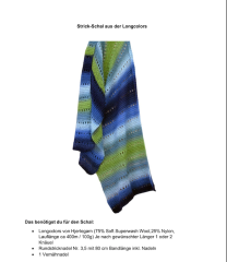 Anleitung in Papierform-Strick-Schal aus der Longcolors