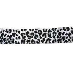 Gummiband 40mm Leopard schwarz-weiß